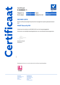 Veiligheid en gezondheid als basis bij MAAT Security!